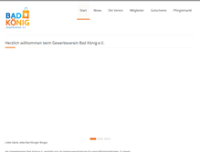 Tablet Screenshot of gewerbeverein-bad-koenig.de